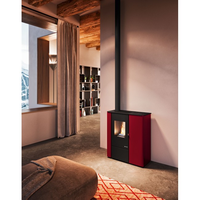 Stufa a Pellet Modello Vale Bordeaux...