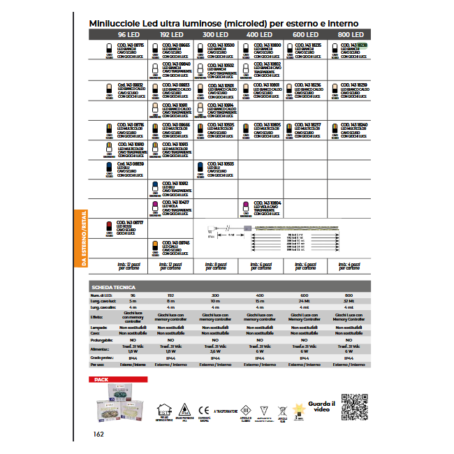 Luci 800Led Bianco da Esterno 32 mt...