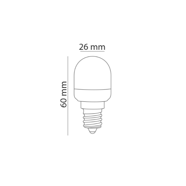 Peretta Led E14 2W 3000K per Frigo e...