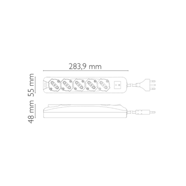 Multipresa c/Interruttore 5 Prese...