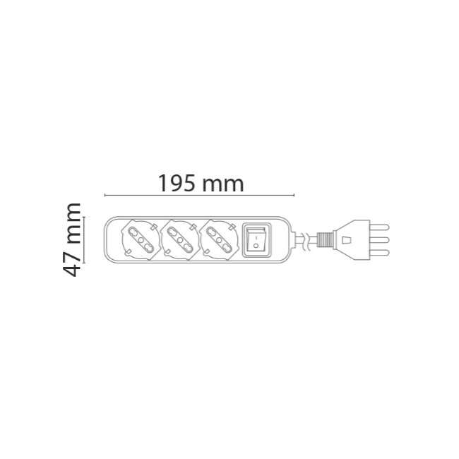 Multipresa c/Interruttore 3 Prese...