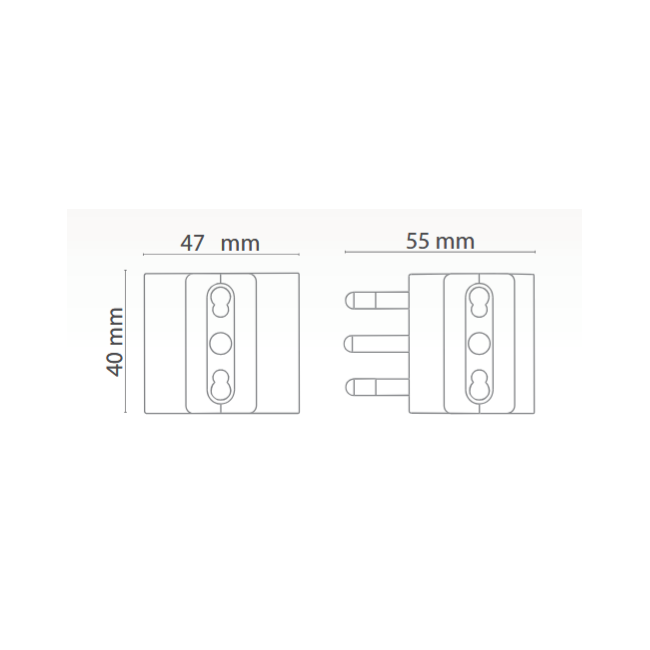 Adattatore 3Bip 10/16A Spina 16A + T...