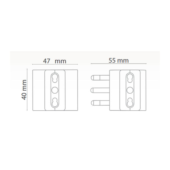 Adattatore 3Bip 10/16A Spina 16A + T Novaline