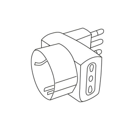 Adattatore Salvaspazio 3 prese +1 Schuko Spina 16A +T Novaline