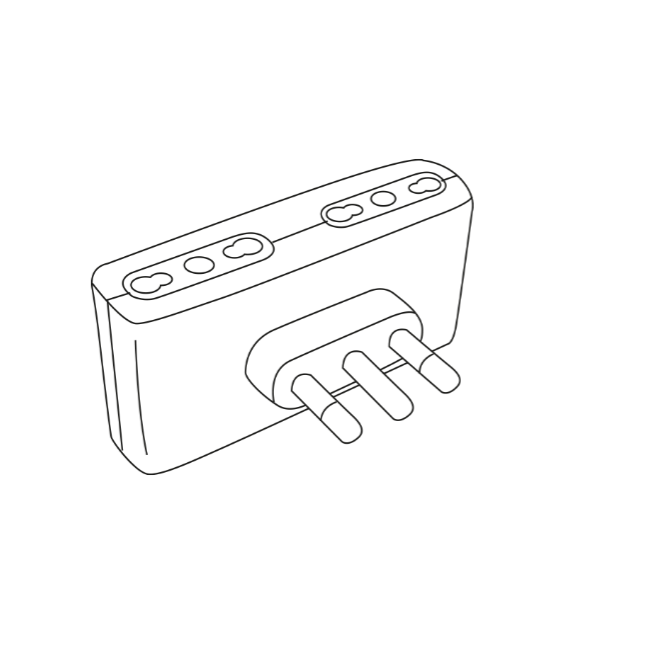 Adattatore 4 Biprese 10/16A Spina 16A...