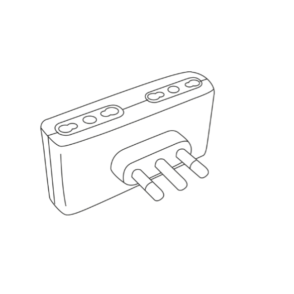 Adattatore 4 Biprese 10/16A Spina 16A +T Novaline