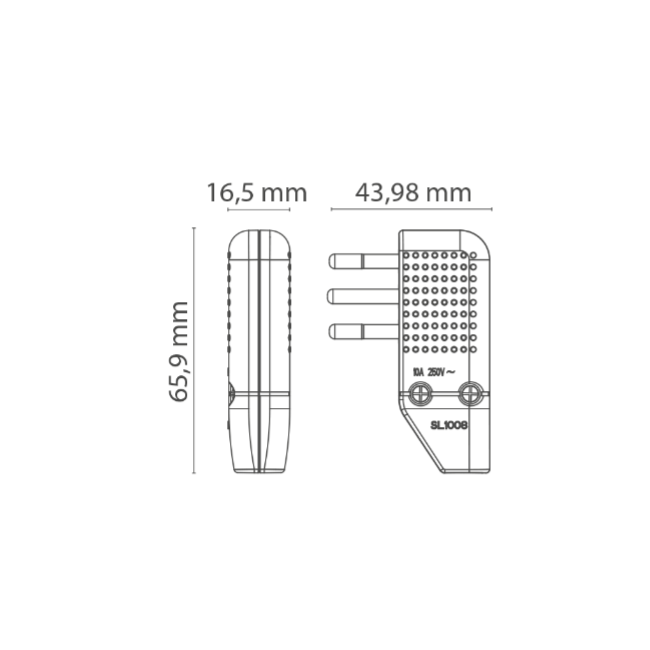 Spina Piatta Squadra 2 Posizioni 2P+T...