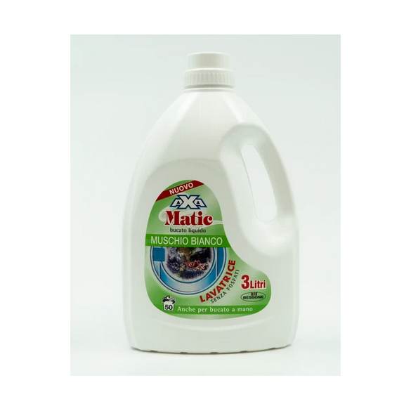 Detersivo Liquido Per Bucato Muschio Bianco 3 Lt AXA