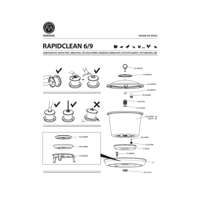 Abbeveratoio a Serbatoio Rapid Clean...