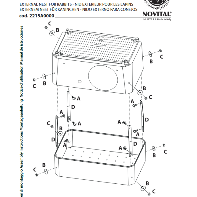 Nido Esterno per Conigli NOVITAL