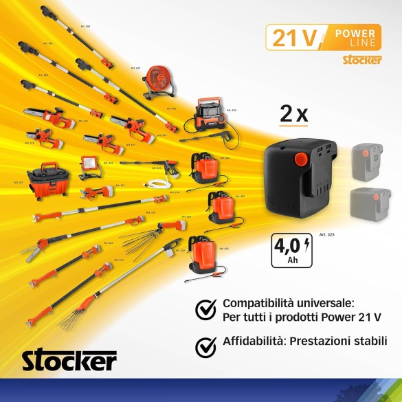 Stocker 32501 - Kit Promo 2 Batterie Stocker 21 V 4 Ah