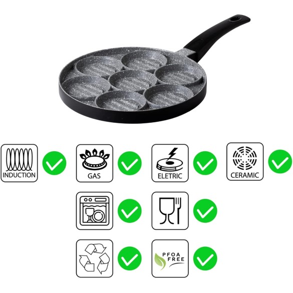 Piastra Hamburger Petravera 28 cm Antiaderente Aeternum