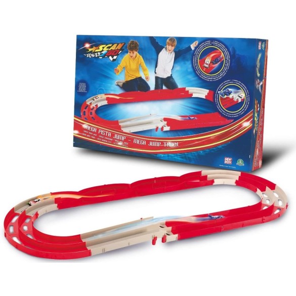 Mega Pista Ovale Scan2GO Home Track Mega Jump MACCHINA INCLUSA