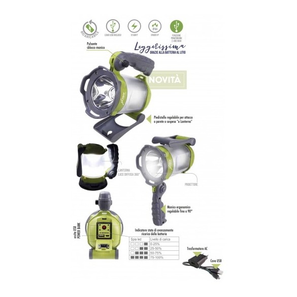 Torcia Pulsar Ricaricabile 850 LM 10W
