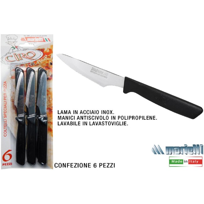 Coltello Pizza Ciro 6 pz Marietti