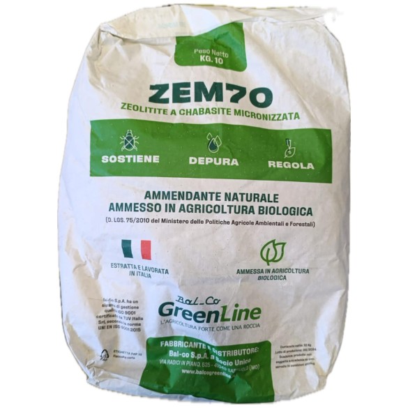 Zeolite A Chabasite Micronizzata ZEM70 10Kg BAL-CO GREENLINE