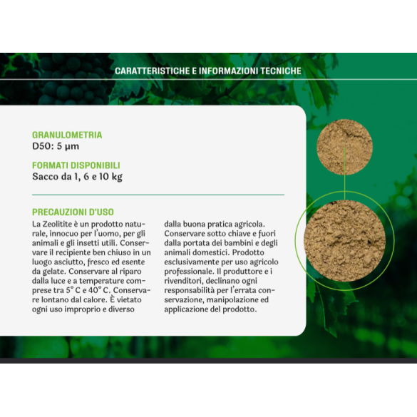 Zeolite A Chabasite Micronizzata ZEM70 10Kg BAL-CO GREENLINE