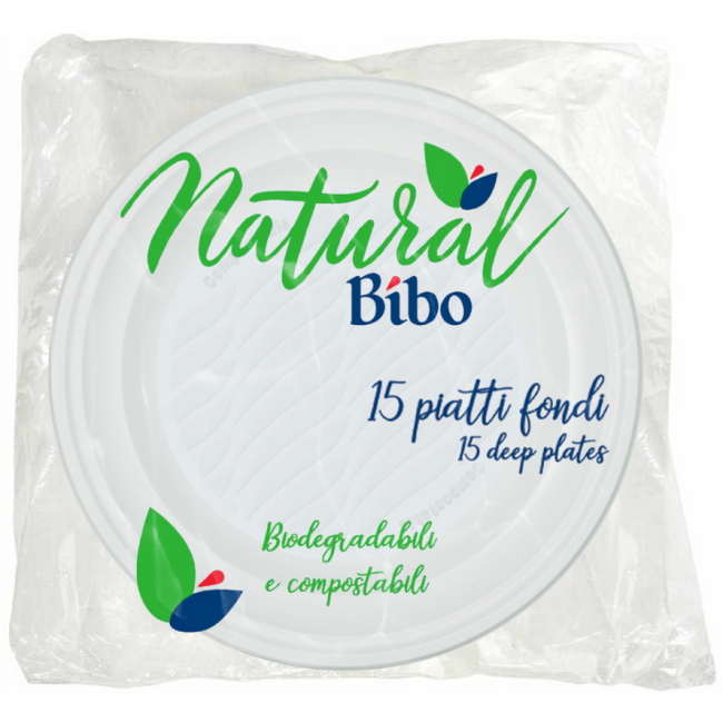 Piatti Fondi 21,5 cm Biodegradabili...