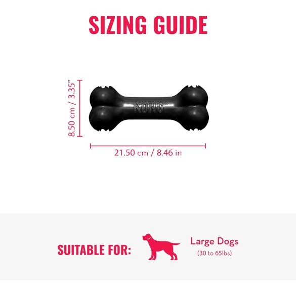 KONG Extreme Goodie Bone Osso In Gomma Per Cani Di Taglia Grande Large 21,5Cm