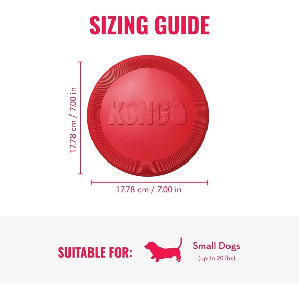 KONG Frisbee per Cani di Piccola Taglia 18 cm