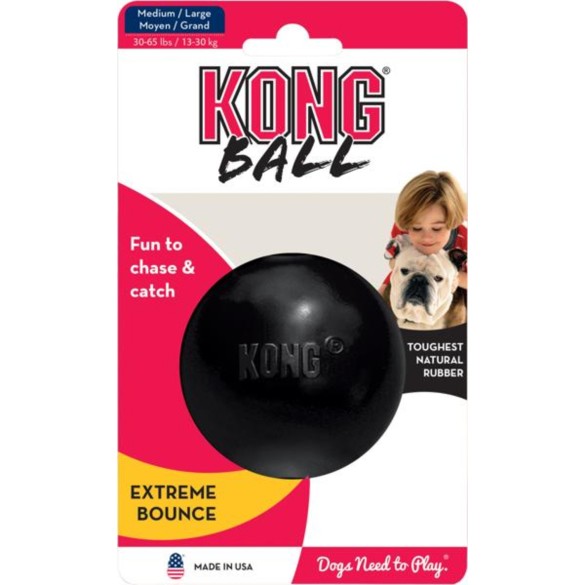 KONG Extreme Ball M/L Giocattolo per Cani in Gomma , 232 gr, 10 Cm