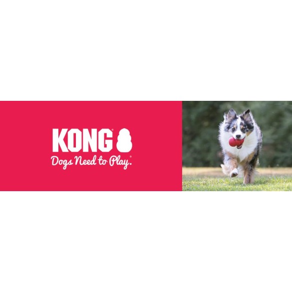 KONG Palla Con Foro In Gomma, Giocattolo Per Cani Di Taglia Medio/Grande, Taglia M/L, 7,5 Cm