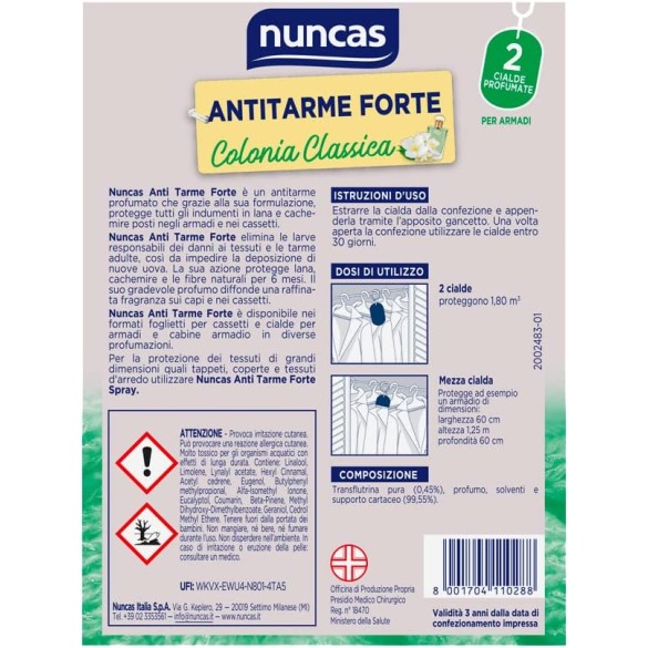 Antitarme Forte 2 cialde Colonia Nuncas