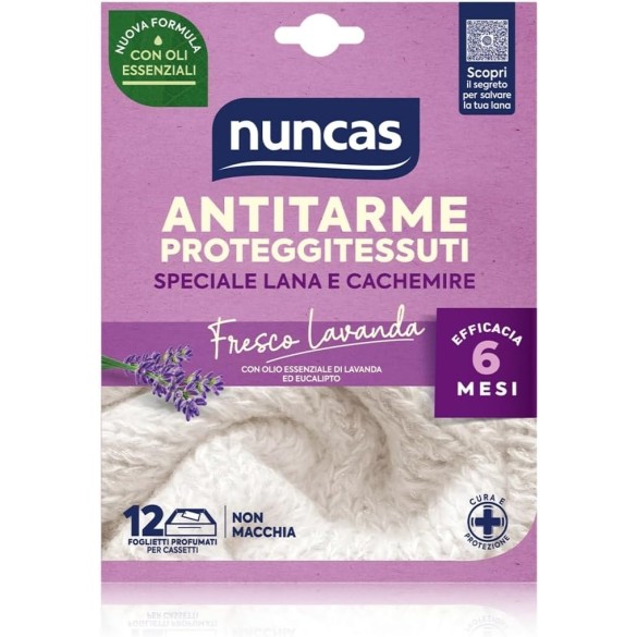 Antitarme Forte 12 foglietti Lavanda Nuncas